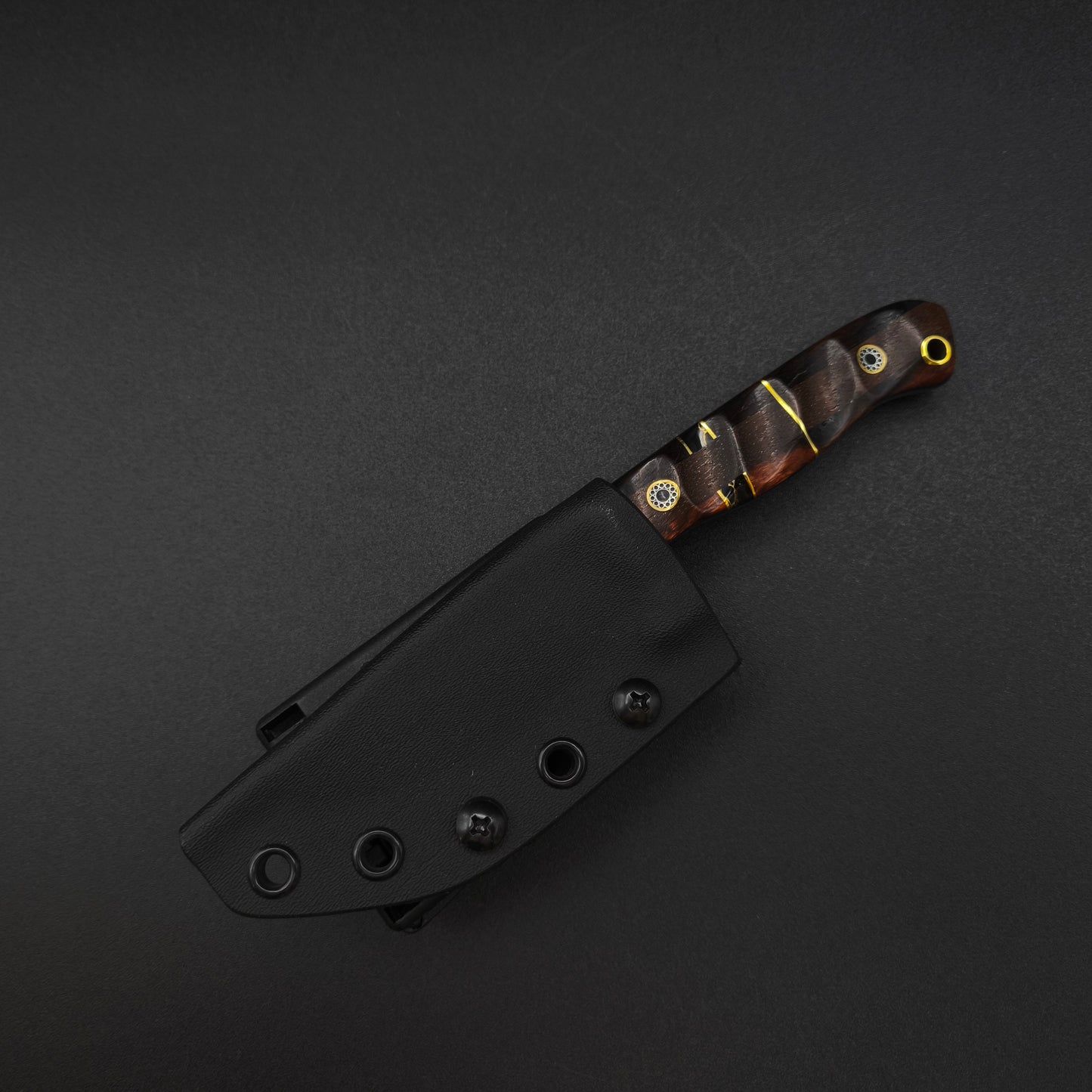 Sea Sick Blades Micro Fieldcraft Damascus Hawaiian Curly Koa 5
