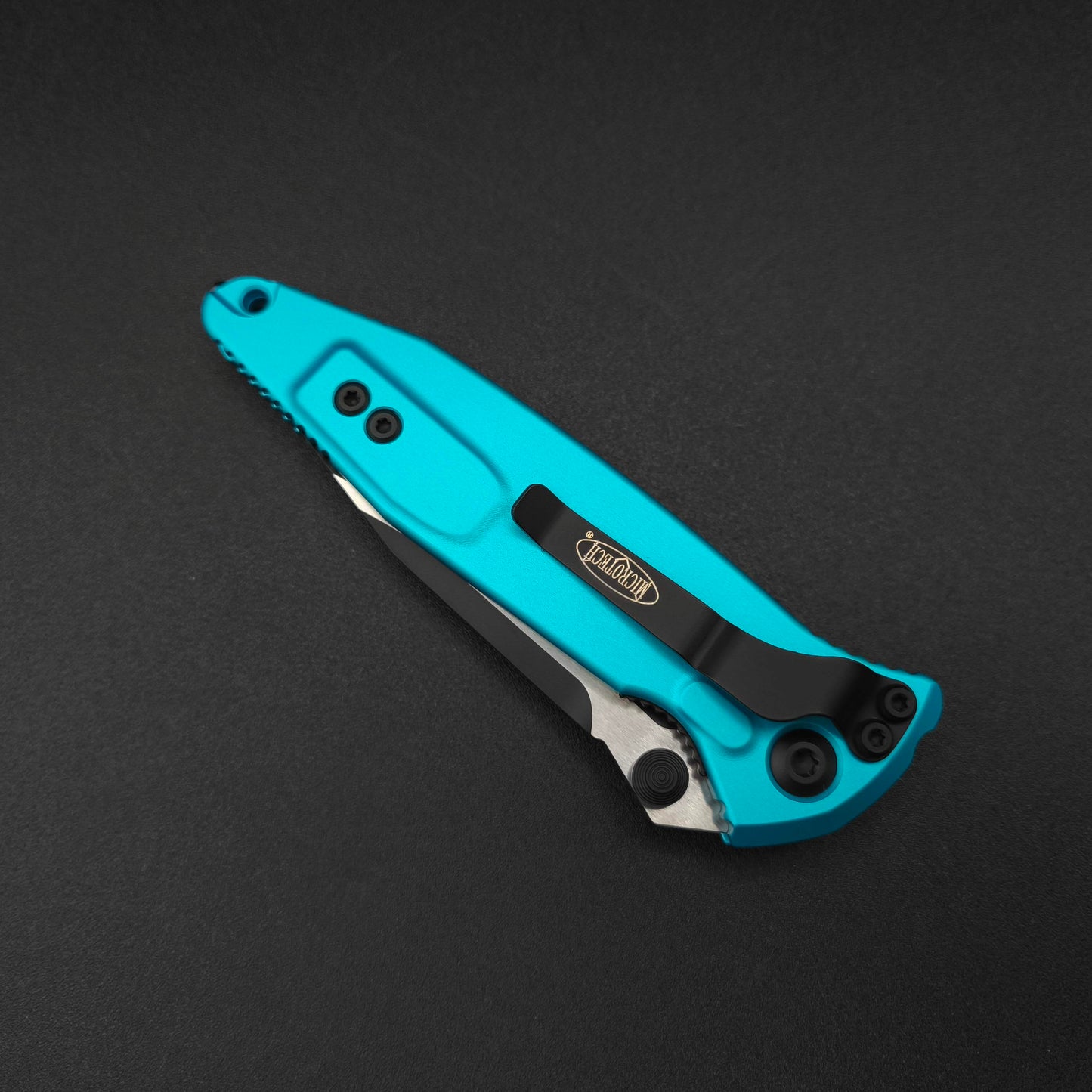 Microtech Knives Socom Elite S/E Turquoise two-tone 4