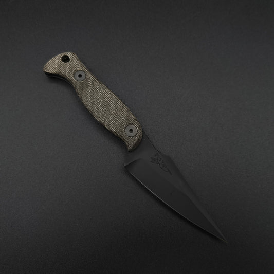 Half Face Blades Gulo Gulo, OD Green Canvas Micarta, Armor Black Cerakote 1
