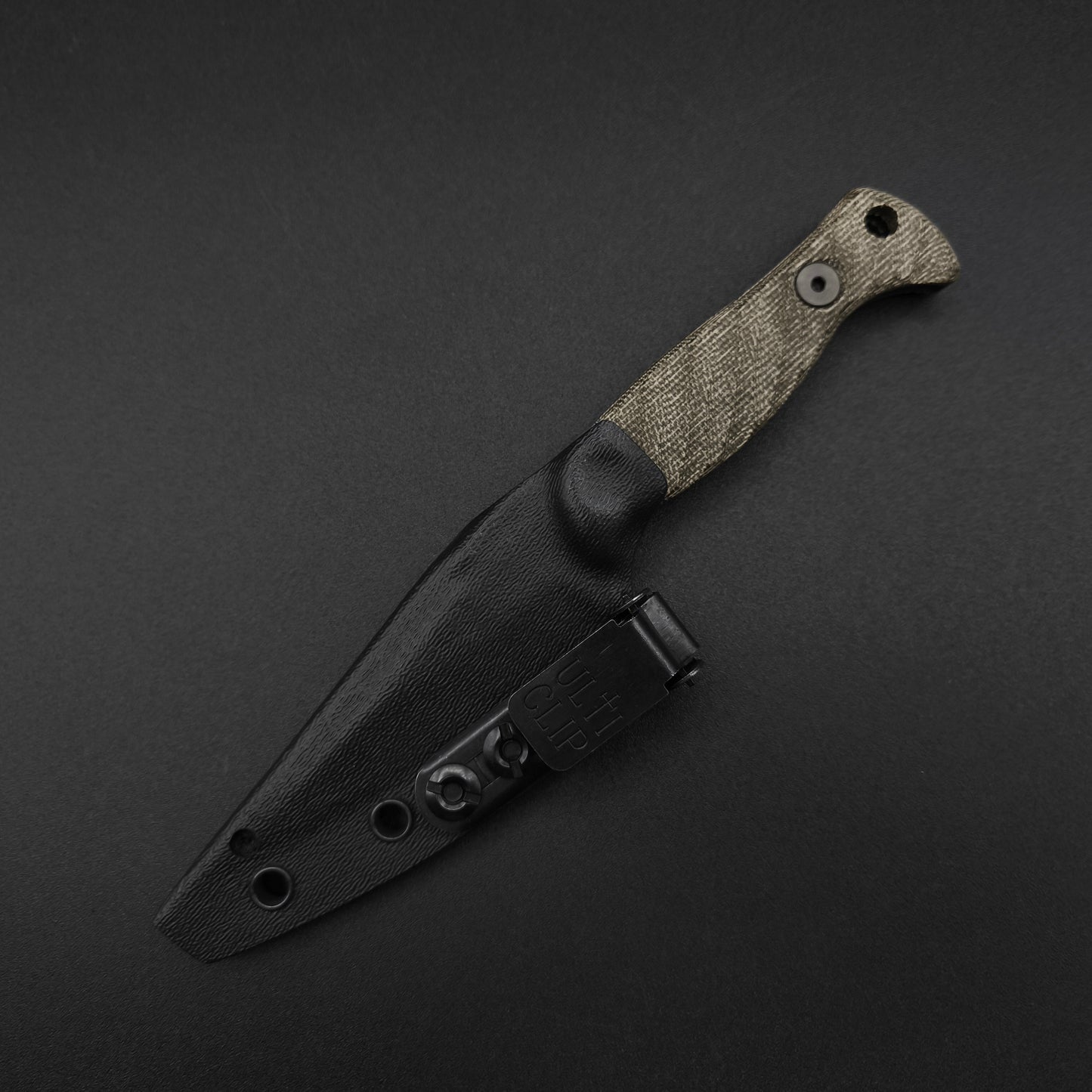 Half Face Blades Gulo Gulo, OD Green Canvas Micarta, Armor Black Cerakote 4