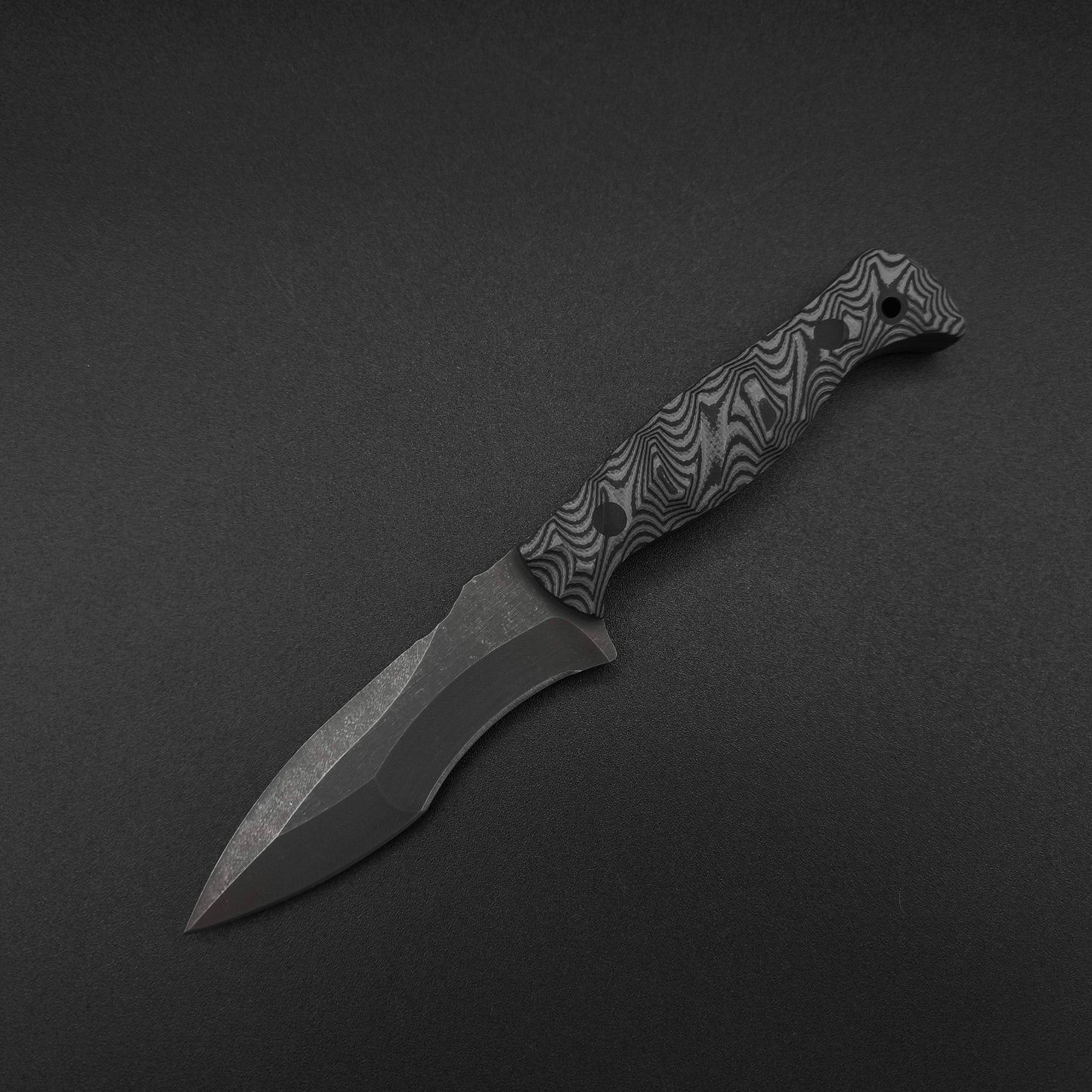 Half Face Blades Extremis MK1 Black and Charcoal layered G10 2