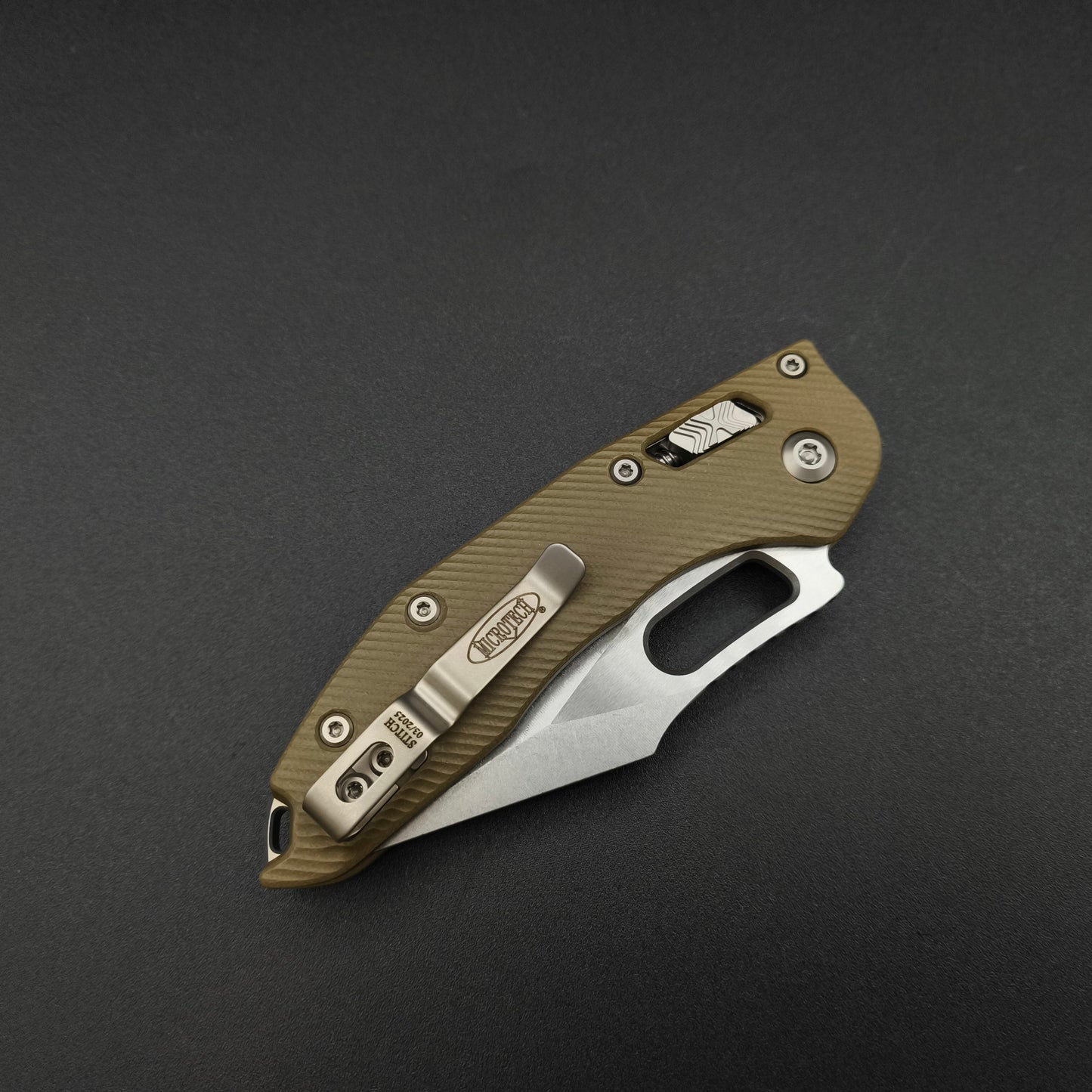 Microtech Stitch S/E Ram Lok PS OD Green G10 M390MK 4