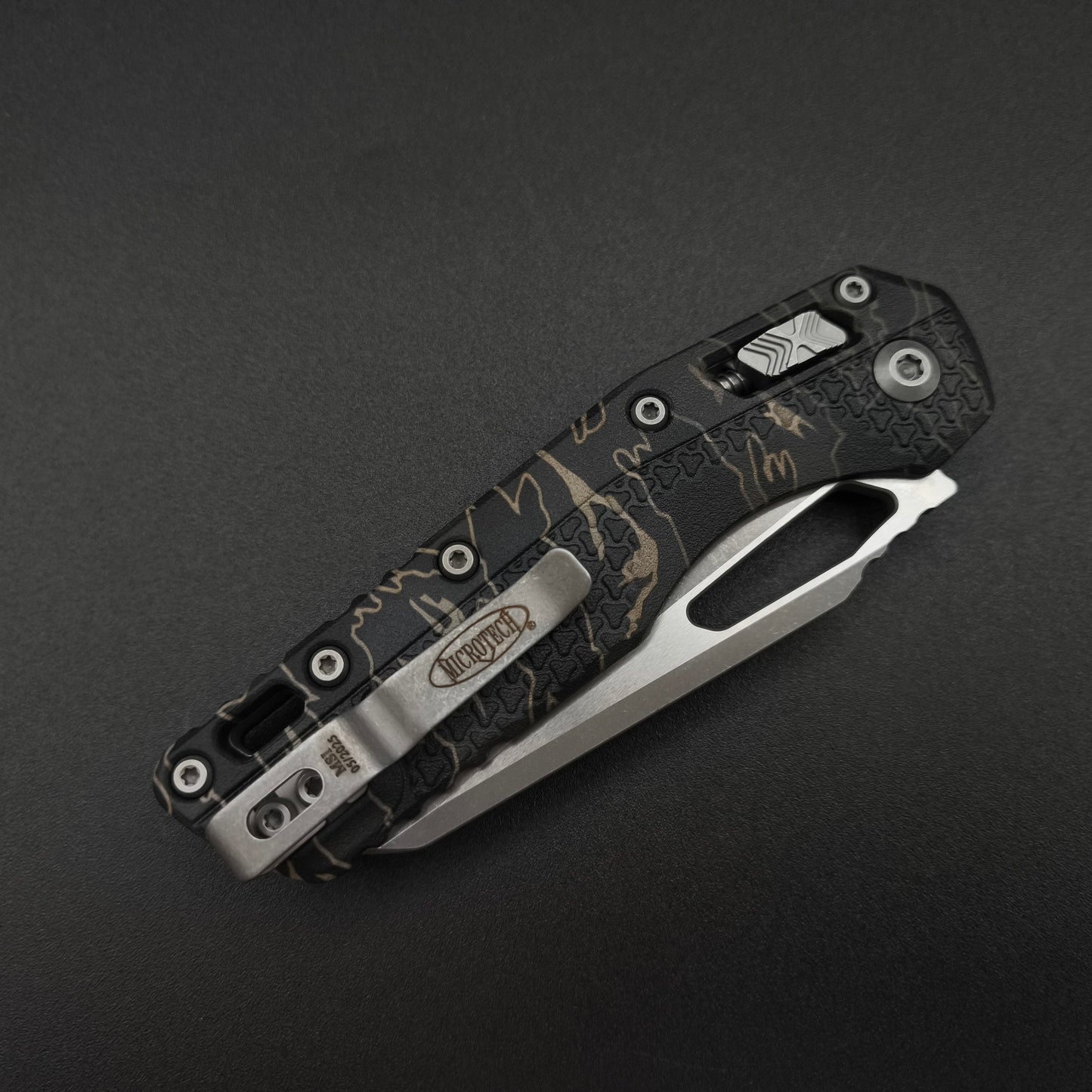 Microtech MSI S/E Tri-Grip Polymer Tiger Stipe Camo Apocalyptic FS 4