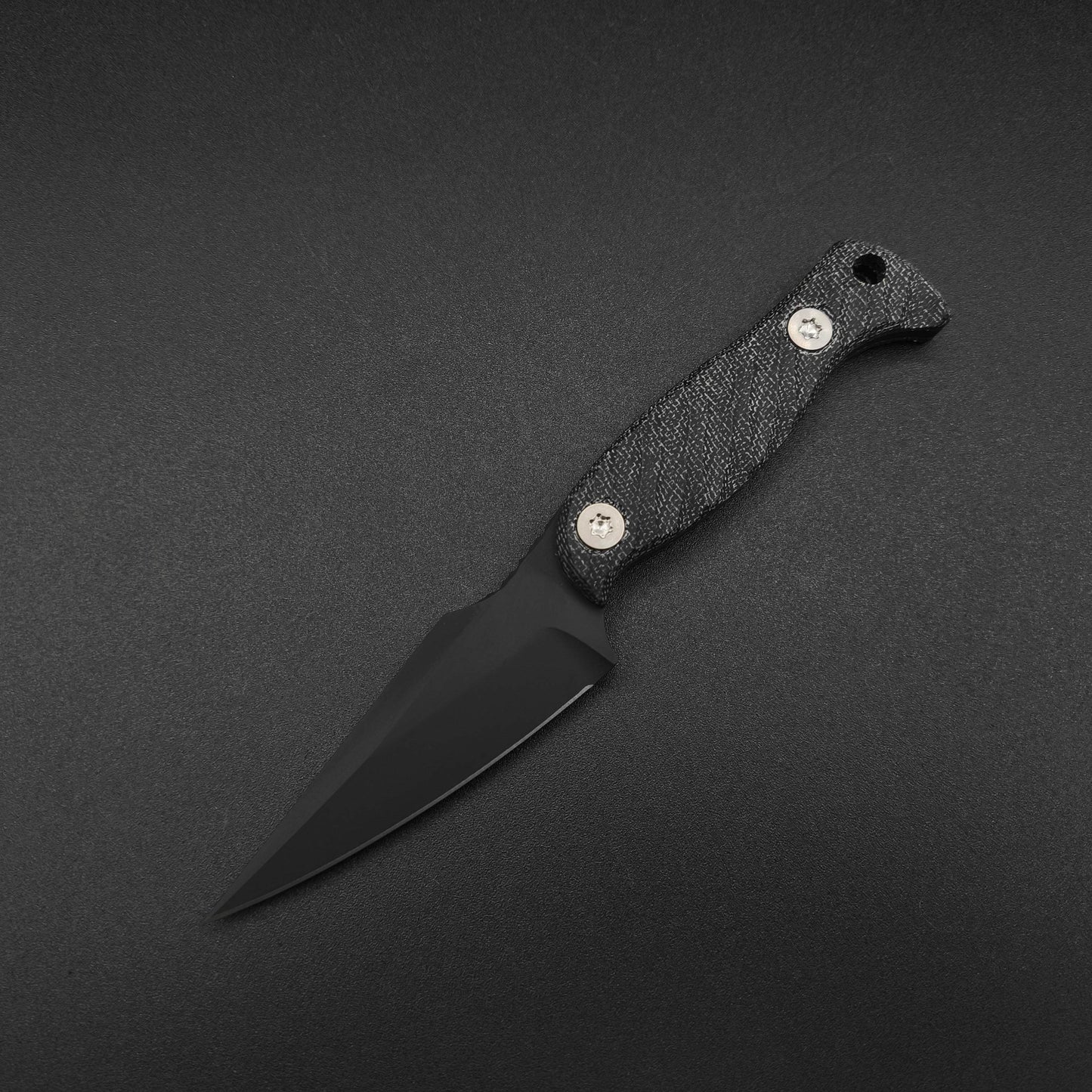 Half Face Blades Gulo Gulo, Black Canvas Micarta, Armor Black Cerakote 1