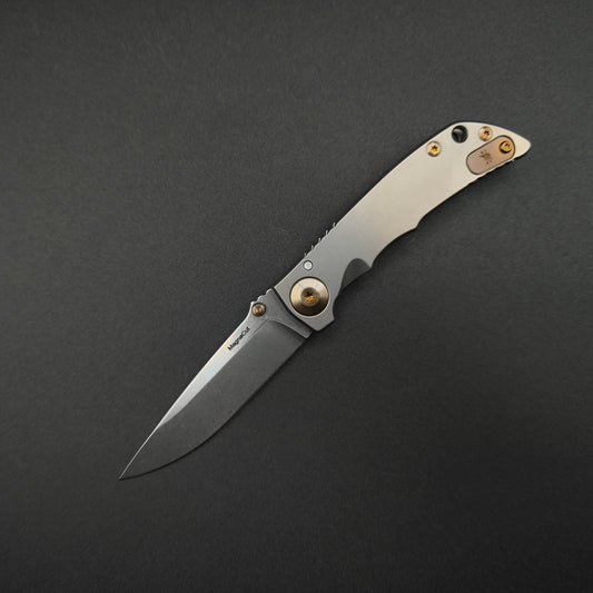 Spartan Blades Harsey Folder SHF 3.25 SF10 Satin Bronze Ano Hardware 1