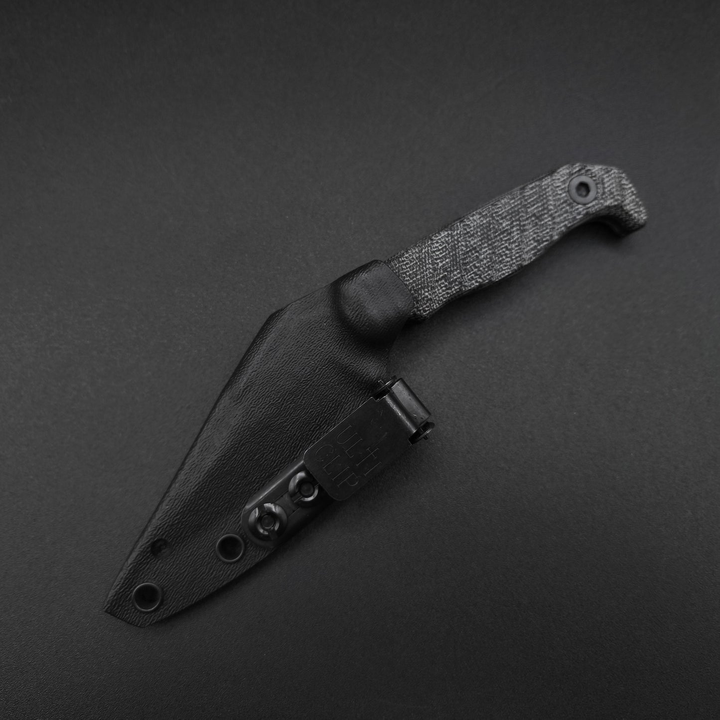 Half Face Blades Custom EDC Black Canvas Micarta 4