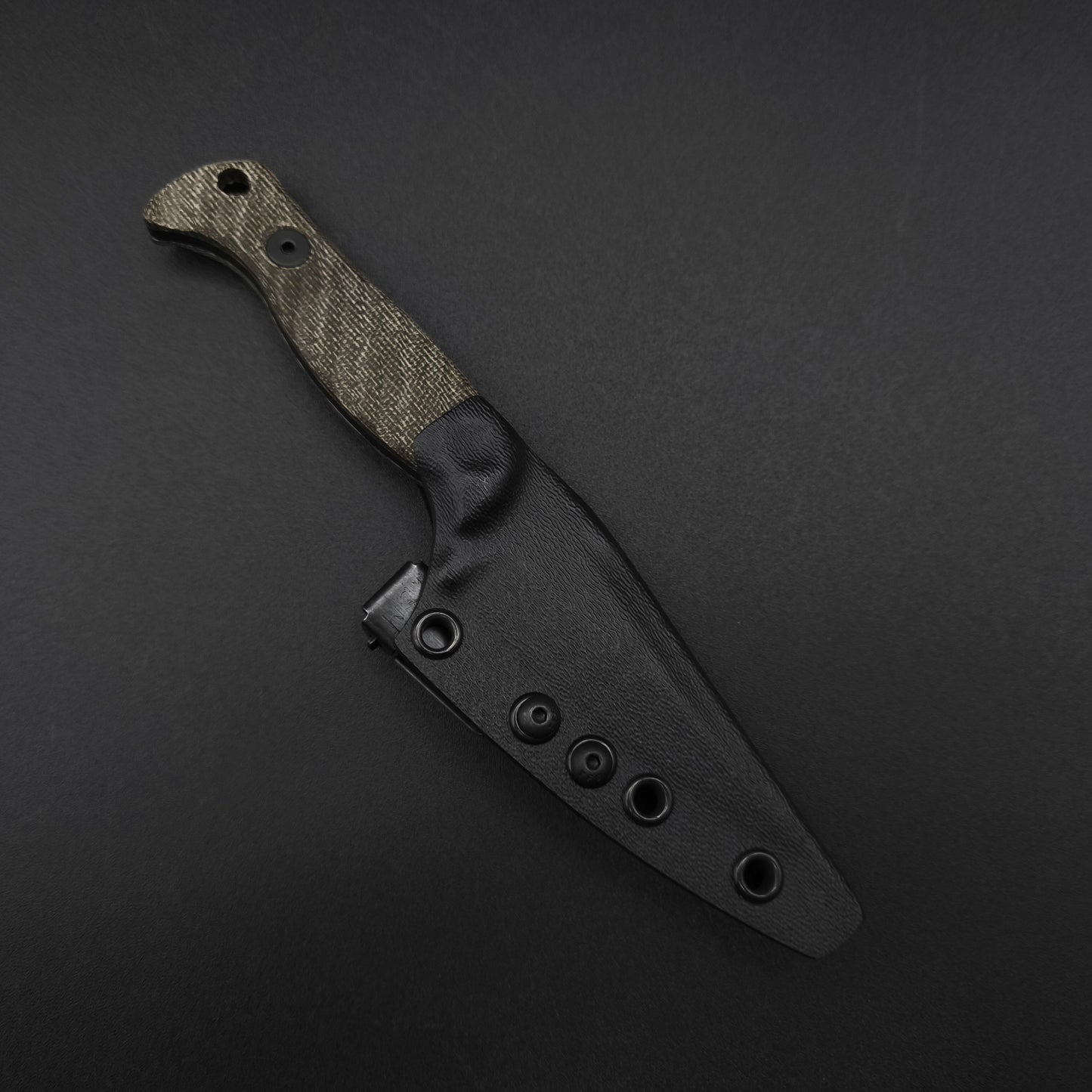 Half Face Blades Gulo Gulo, OD Green Canvas Micarta, Armor Black Cerakote 3