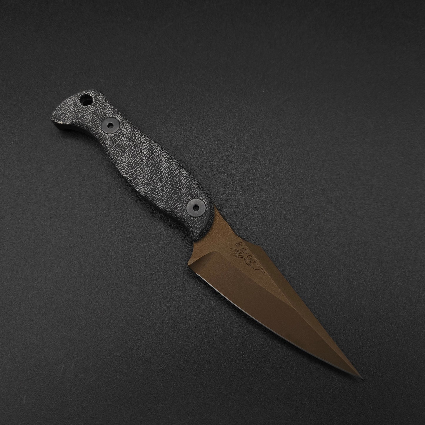 Half Face Blades Gulo Gulo Black Canvas Micarta, Midnight Bronze 1