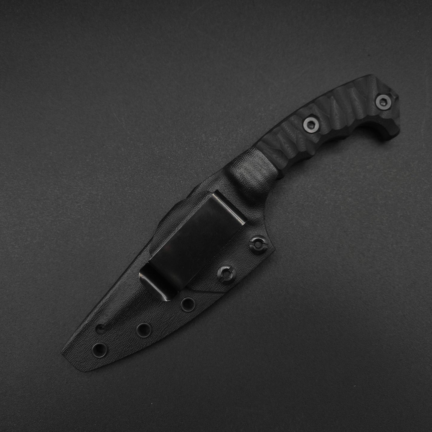 Half Face Blades HUMINT 4" Black G10, Armor Black Cerakote 4