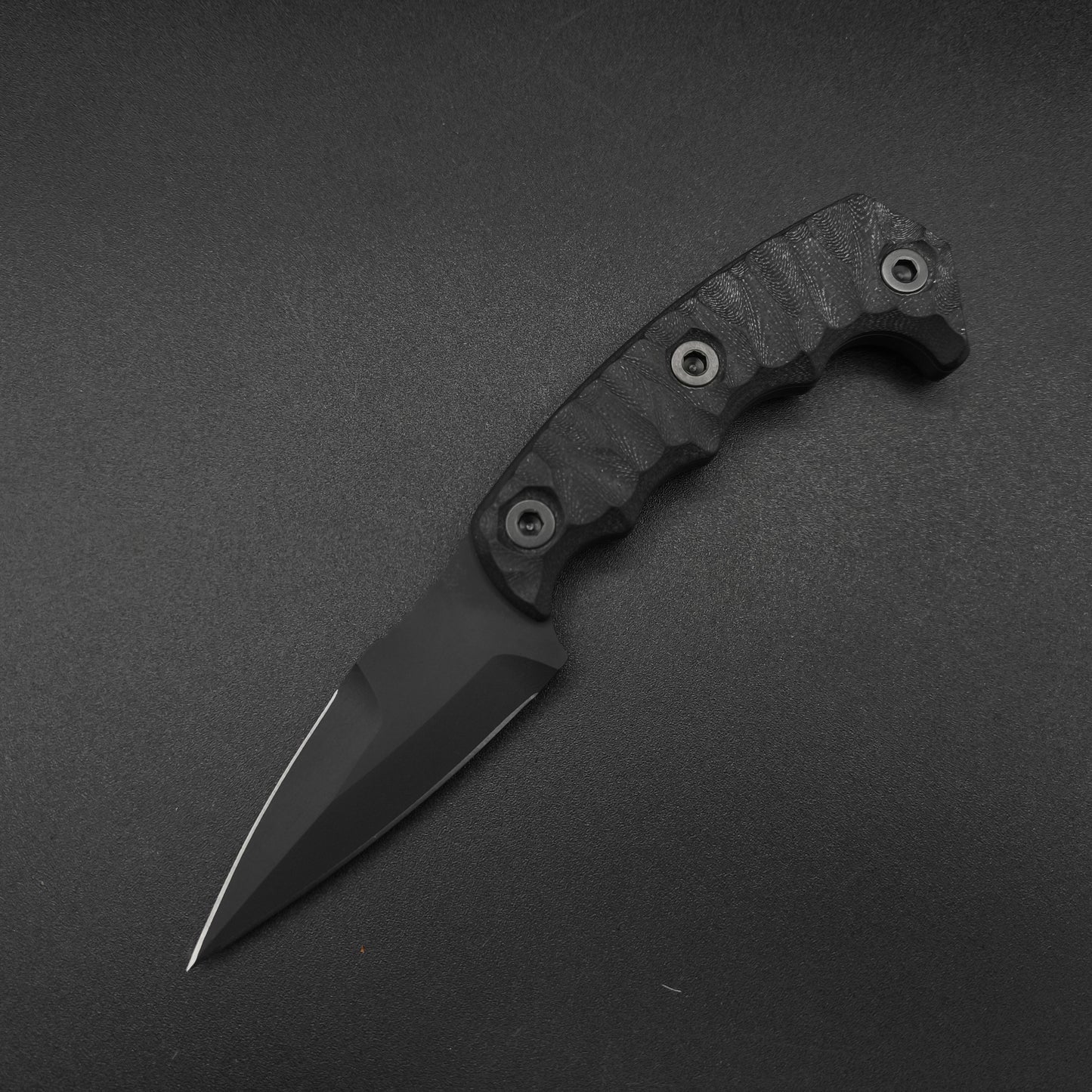 Half Face Blades HUMINT 3" Black G10 2
