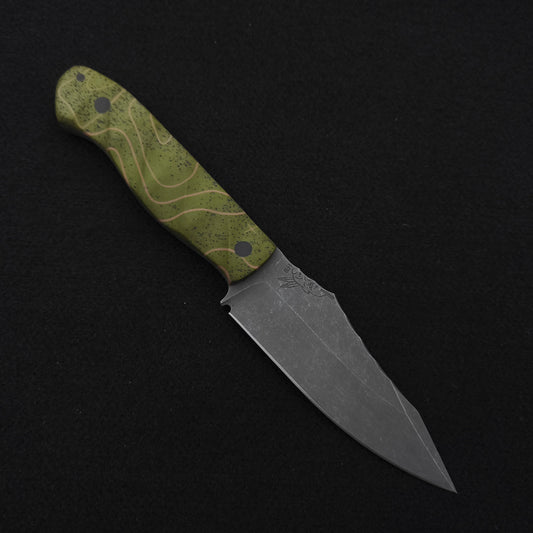 Half Face Blades Field Knife OD Green Topo GripX 1
