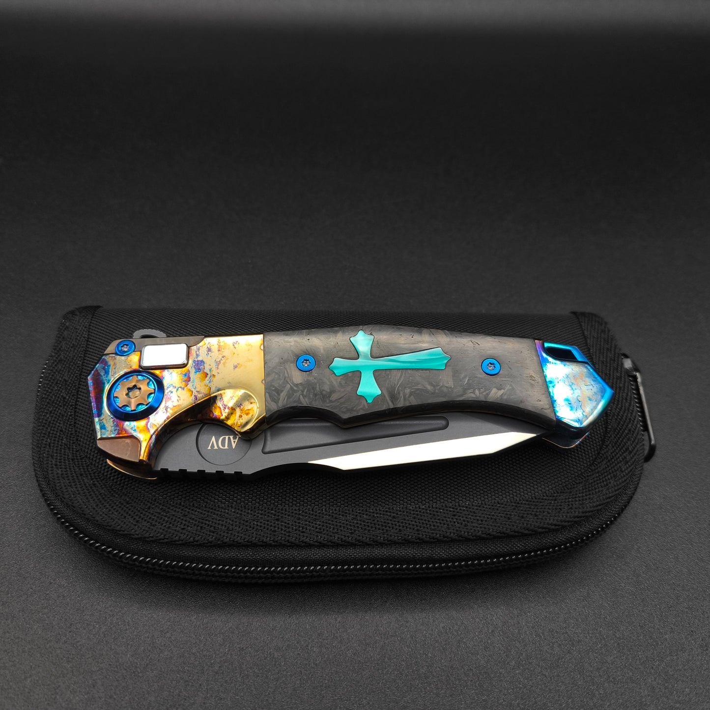 ADV Ronin Acid Rain, Carbon Fiber with Teel Cross, M390