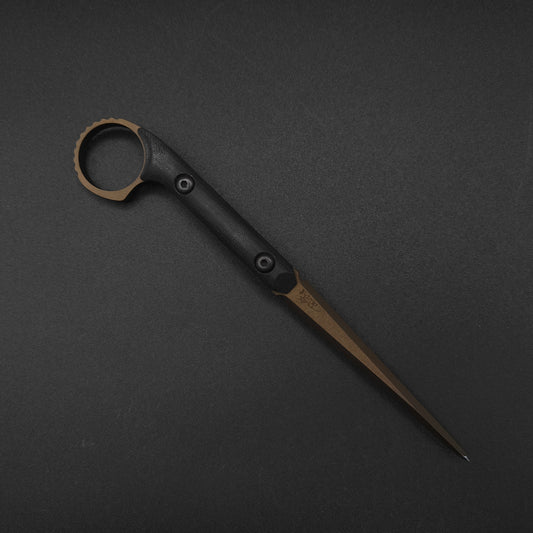 Half Face Blades Ring Cardiac Spike Black G10 Midnight Bronze Cerakote 1