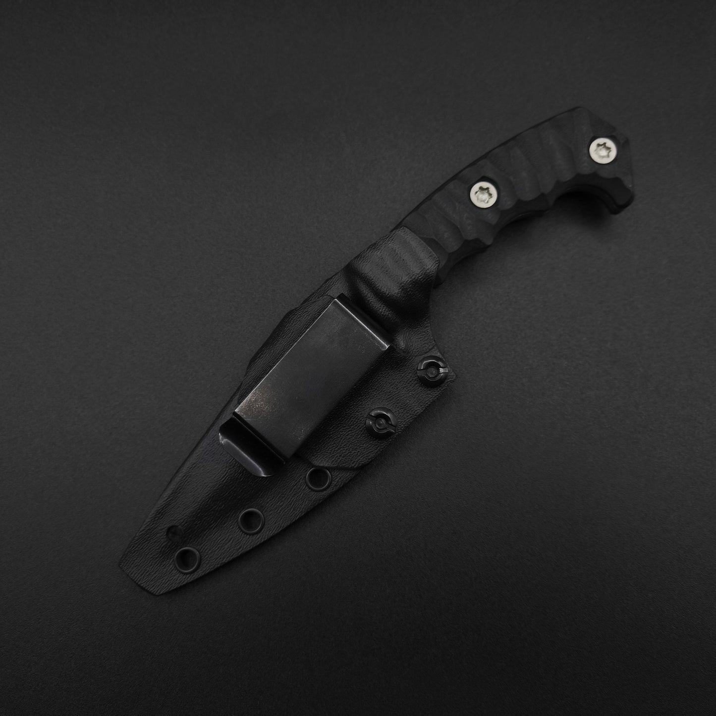 Half Face Blades HUMINT 4" Black G10, stonewashed 4
