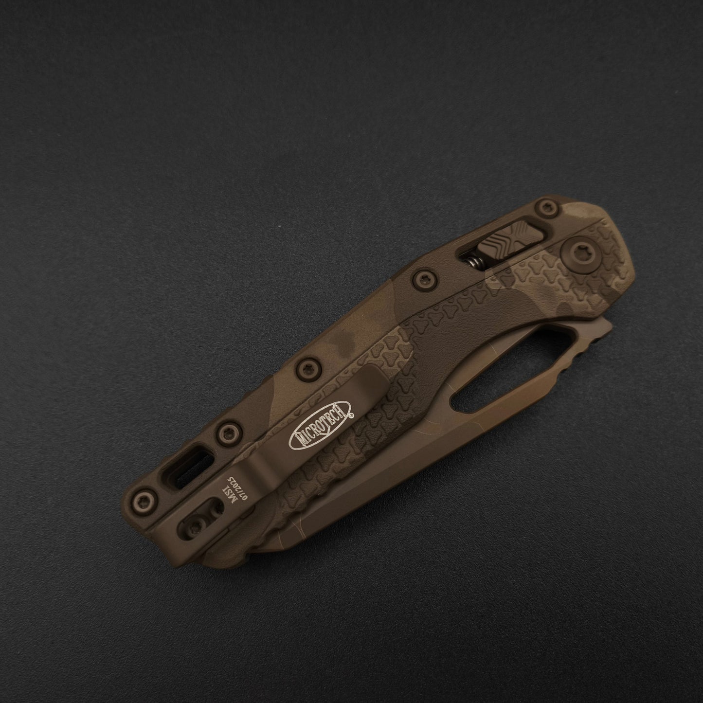 Microtech MSI S/E Tri-Grip Polymer Chocolate Camo 4