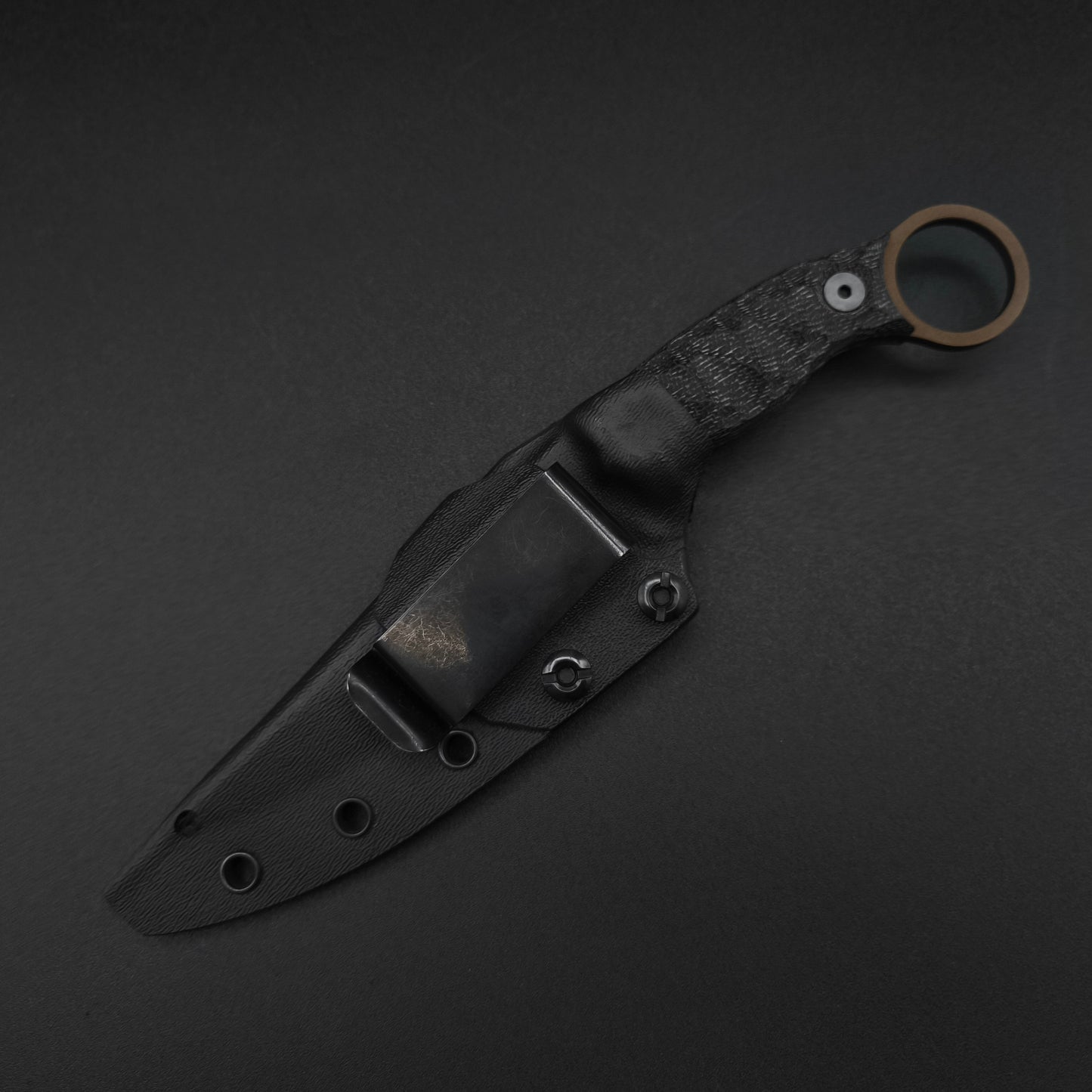 Half Face Blades Osoraku Black Canvas Micarta, Midnight Bronze 4