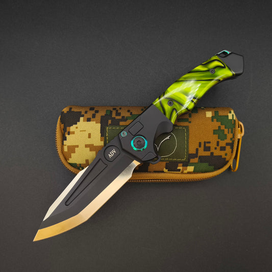 ADV Ronin Kalgard Titan Green Kirinite, Anodized Hardware 1