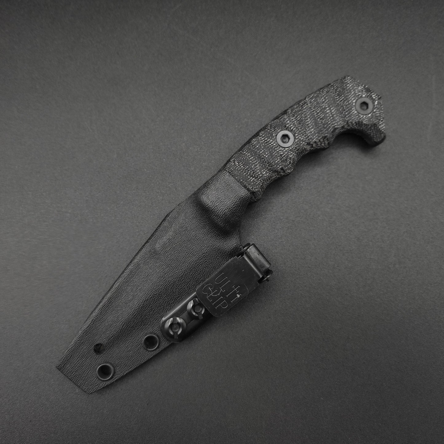 Half Face Blades HUMINT 3" Black Canvas Micarta, Midnight Bronze 4