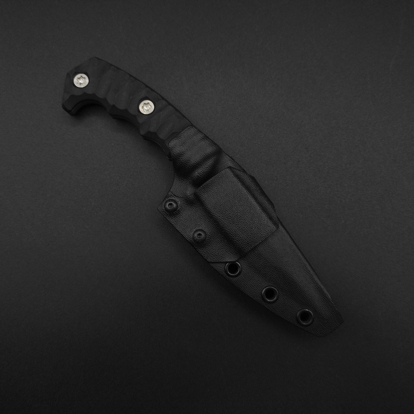 Half Face Blades HUMINT 4" Black G10, stonewashed 3
