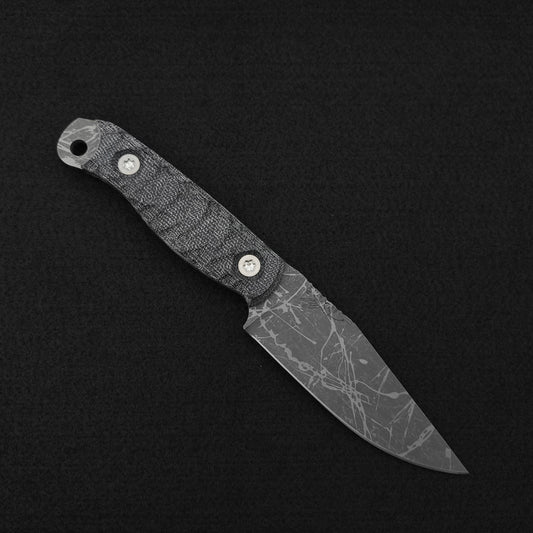 Half Face Blades Crow Scalper Black Canvas Micarta 1