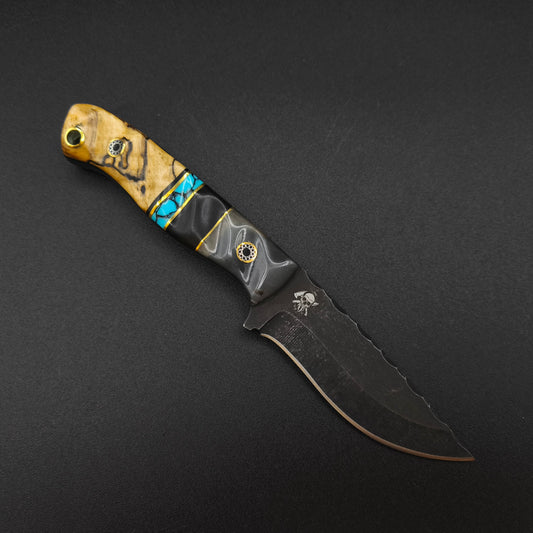 Sea Sick Blades Micro Skinner Magnacut, Rams horn, Turquoise, Mahogany 1