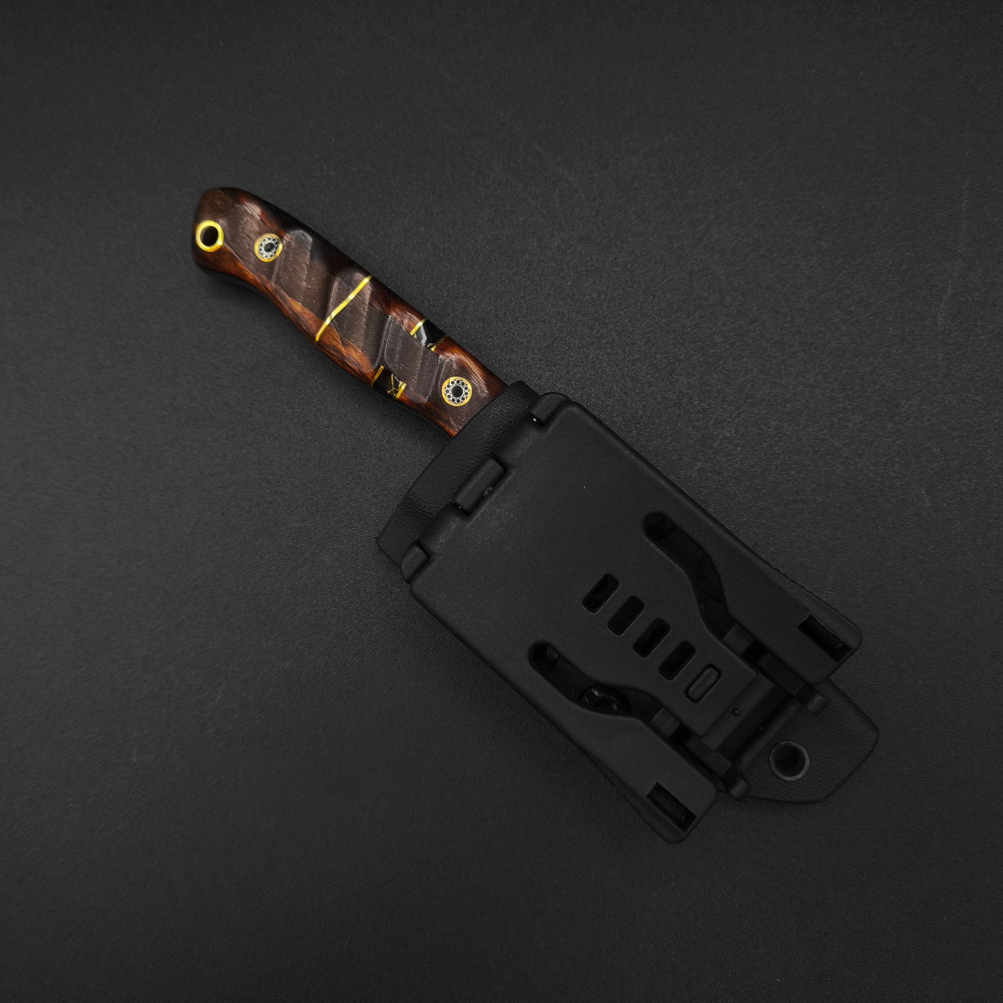 Sea Sick Blades Micro Fieldcraft Damascus Hawaiian Curly Koa 6