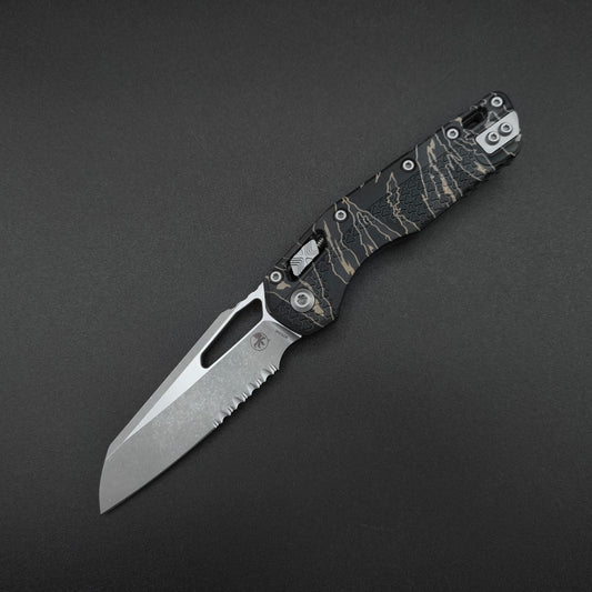 Microtech MSI S/E Tri-Grip Polymer Tiger Camo Apocalyptic PS 1