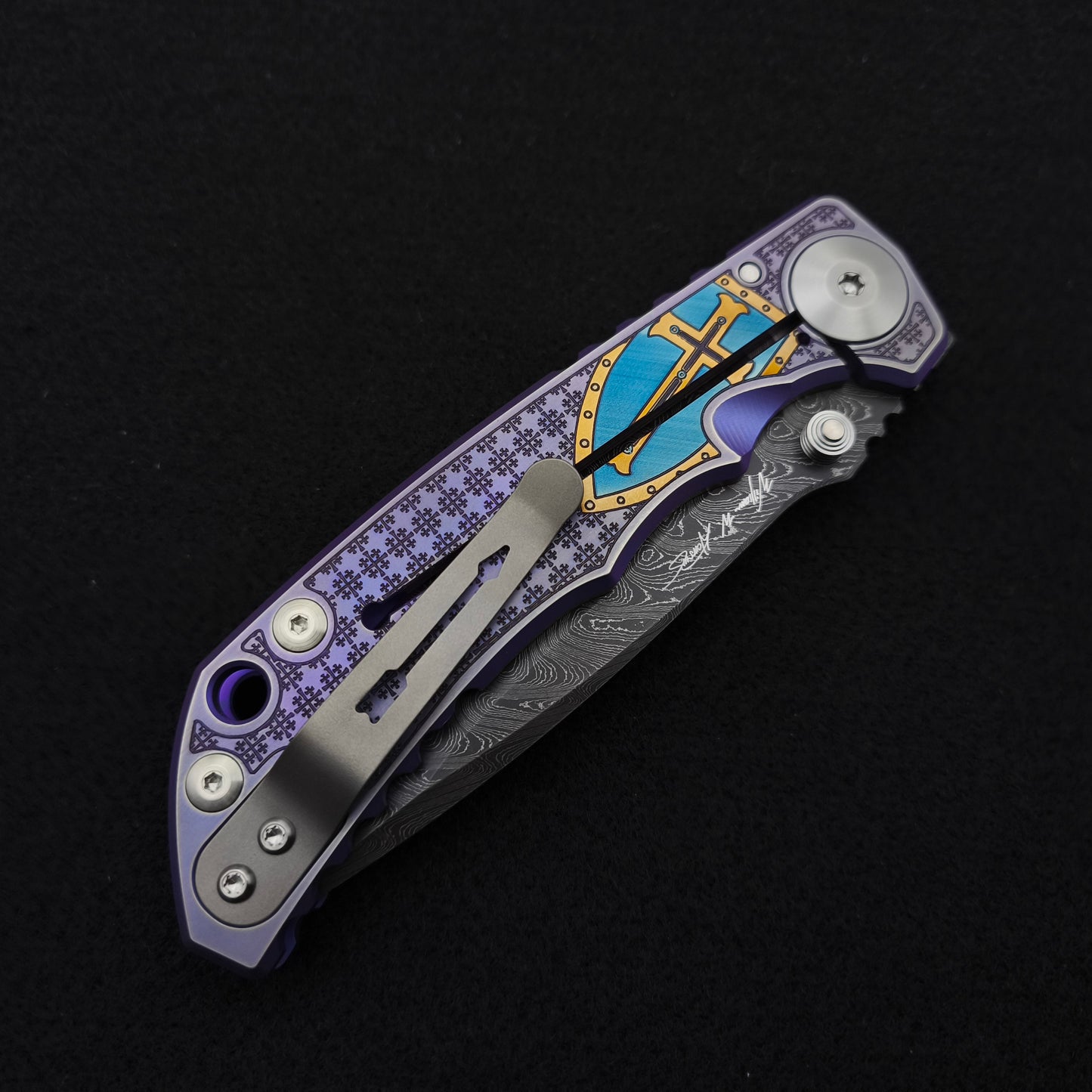 Spartan Blades Harsey Folder SF5 Custom Chad Nichols Damascus Templar Special Edition 5