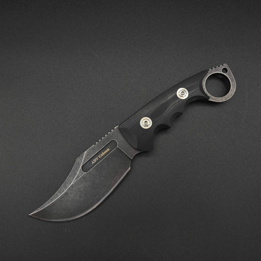 ADV Ring Bowie All Black G-10 D2 Steel 1