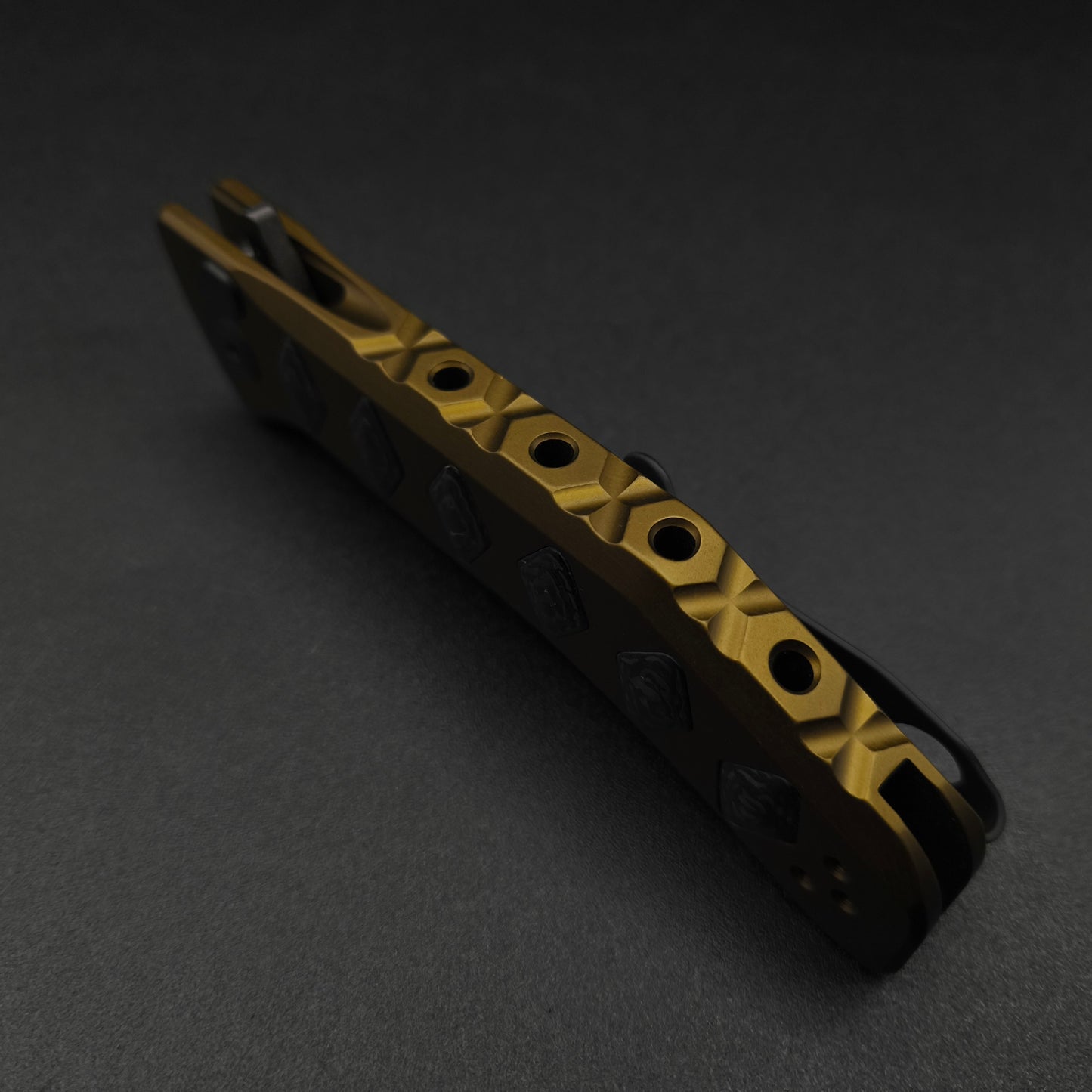 Half Face Blades Custom Kwaiken Folder Copper Infused Carbon Fiber 5