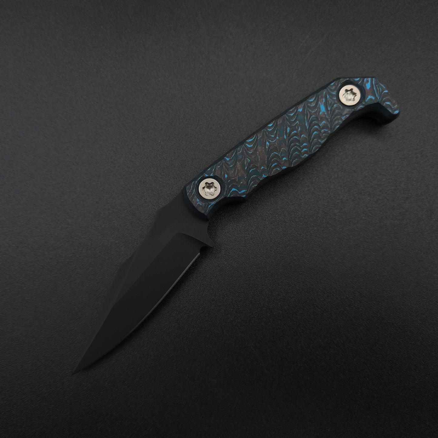 Half Face Blades Custom EDC Artic Storm Carbon Fiber, Armor Black Cerakote 2