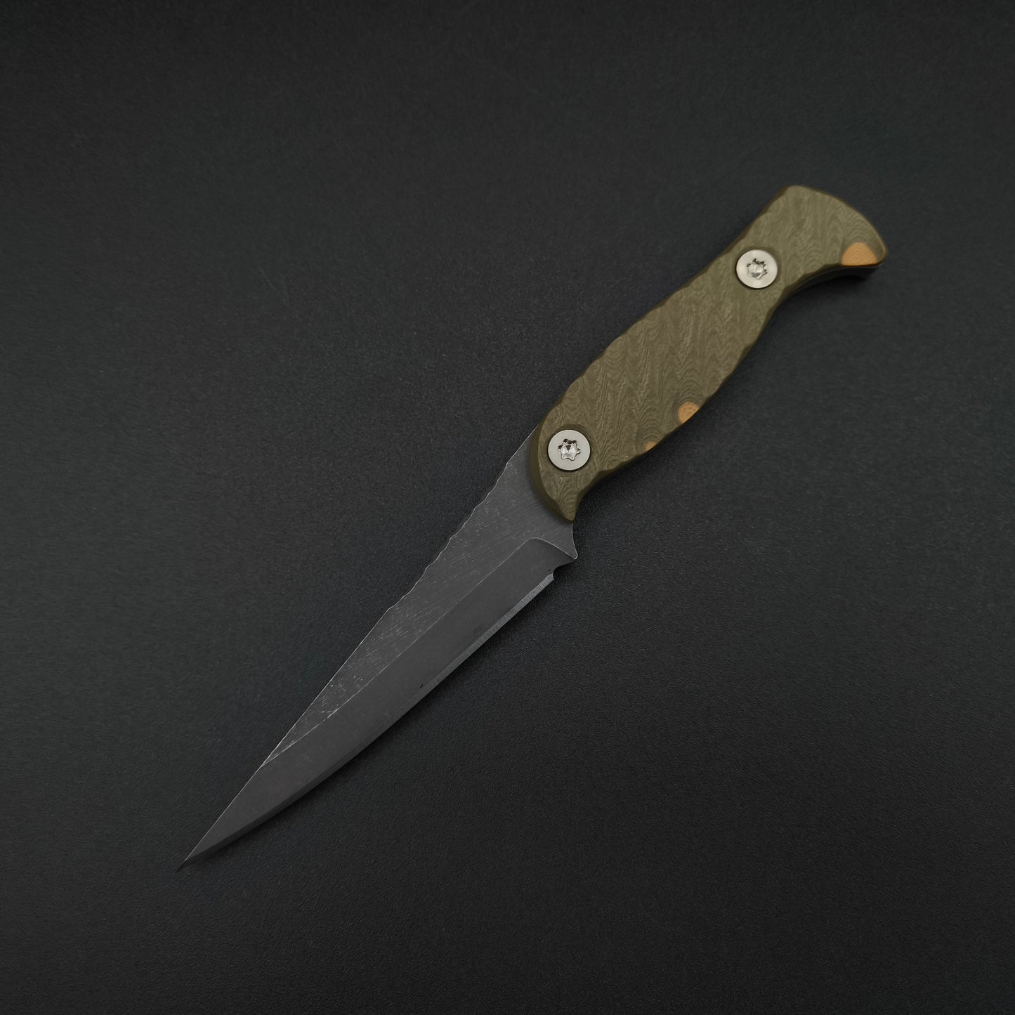 Half Face Blades Congressman OD Green and Coyote G10, stonewashed 2