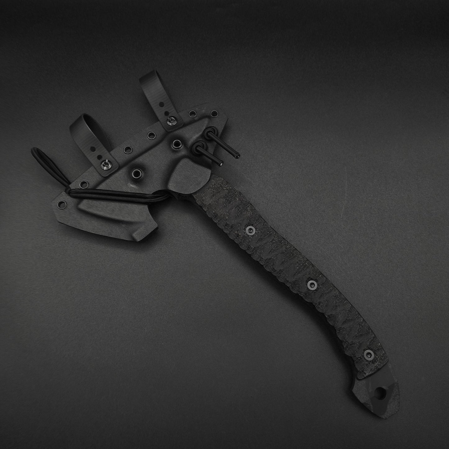 Half Face Blades Bleeding Heart Hawk Black Burlap Micarta, Urban Stone 5