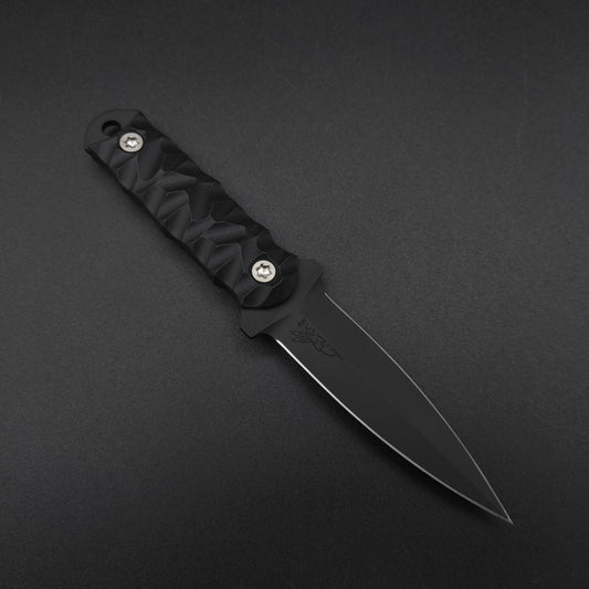 Half Face Blades Combat Dagger Black G10, Armor Black 1
