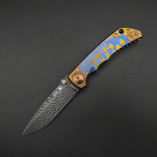 Spartan Blades Harsey Folder SF5 Custom Chad Nichols Damascus Royal Flush 1