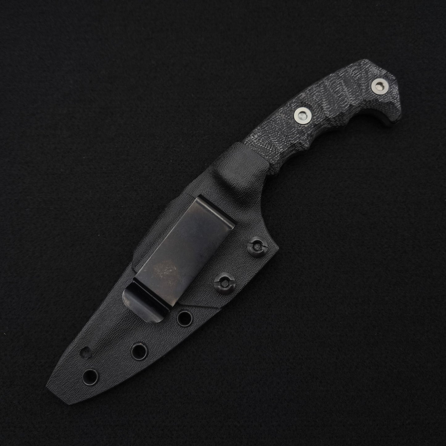 Half Face Blades HUMINT 4" Black Canvas Micarta 4