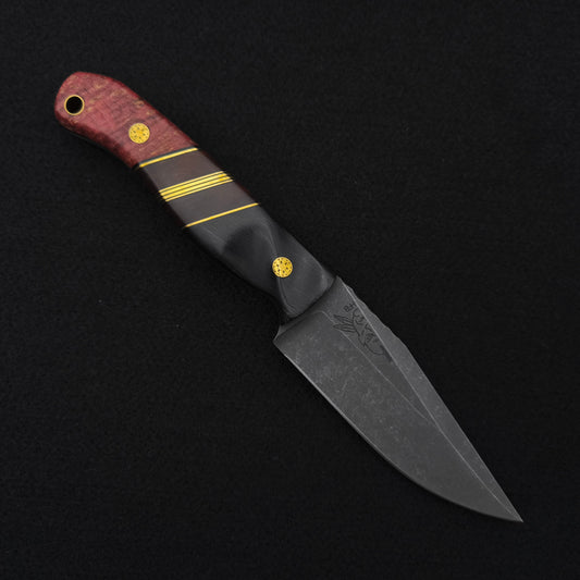 Half Face Blades Crow Scalper African Blackwood, Dyed Maple, MAGNACUT 1