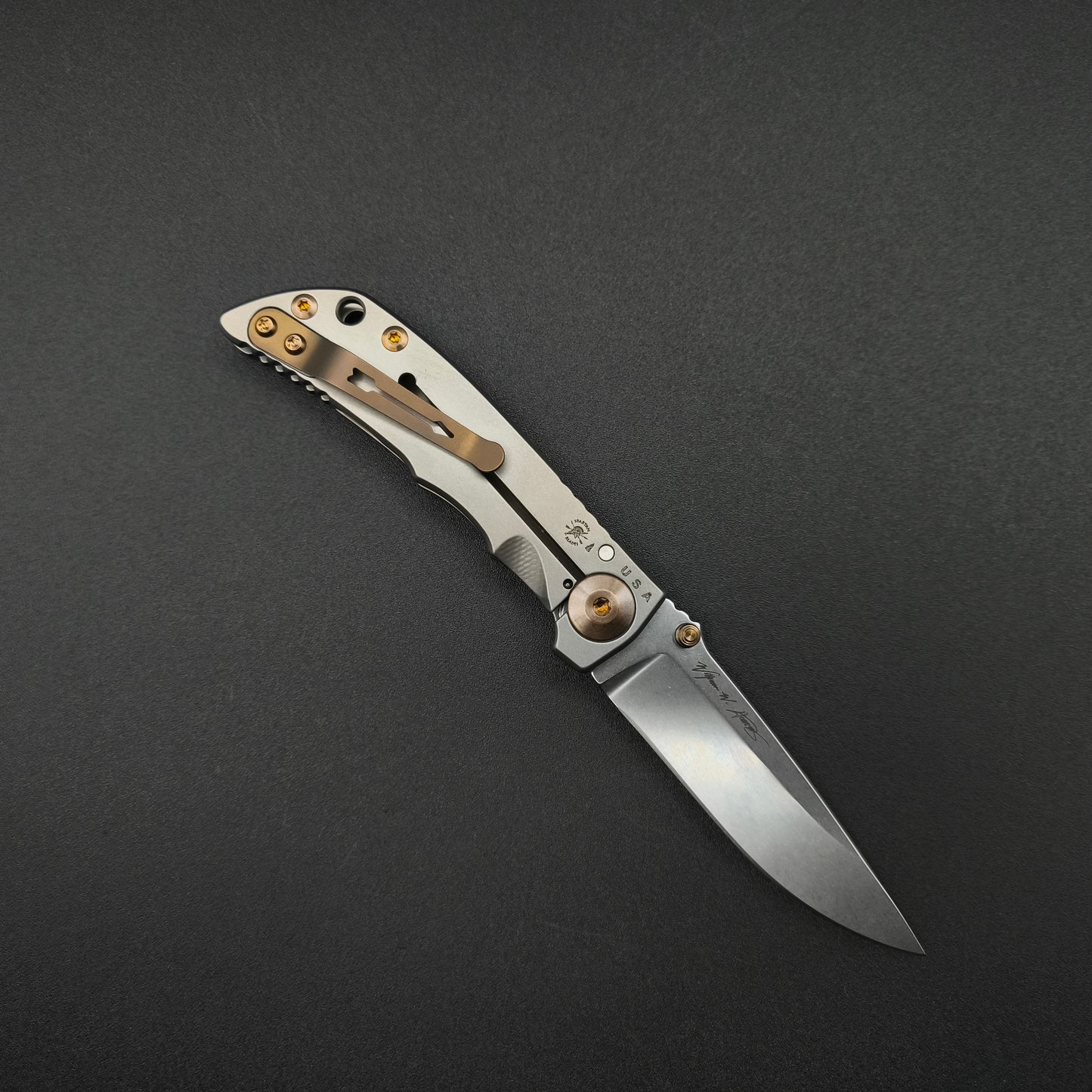 Spartan Blades Harsey Folder SHF 3.25 SF10 Satin Bronze Ano Hardware 2