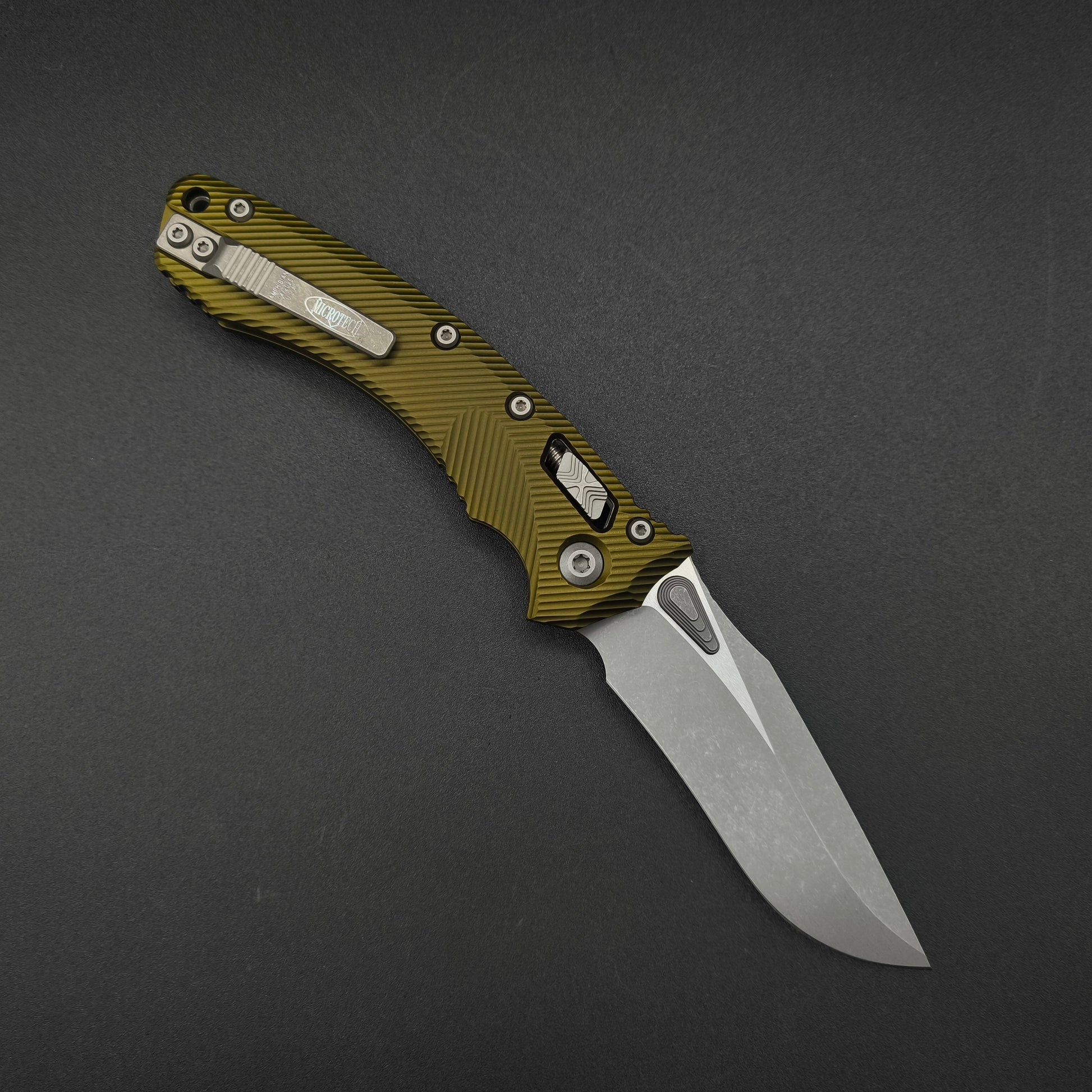 Microtech Amphibian S/E Ram-Lok OD Green Apocalyptic 2