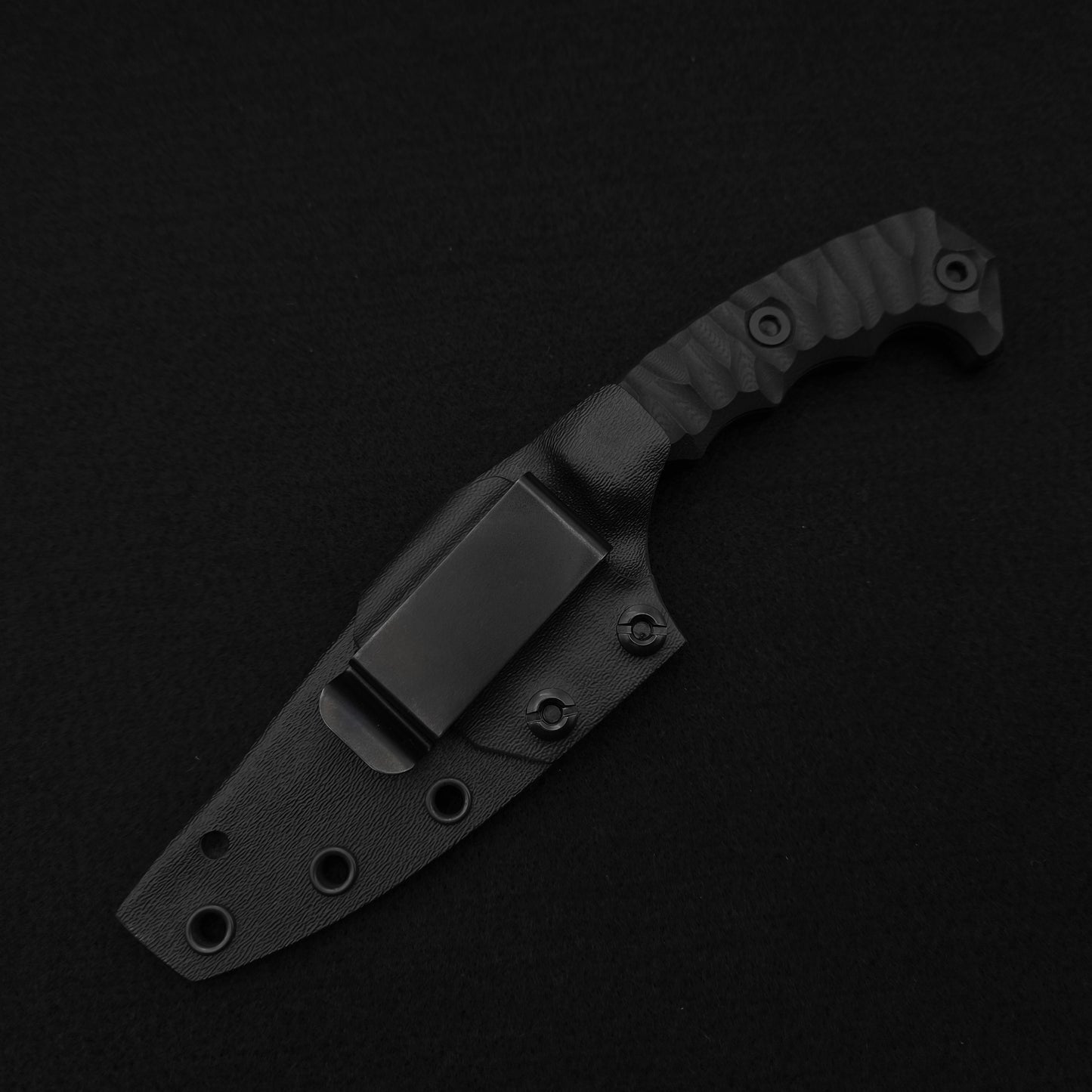 Half Face Blades HUMINT 4" Black G10, Black Muti-Cam Cerakote 5