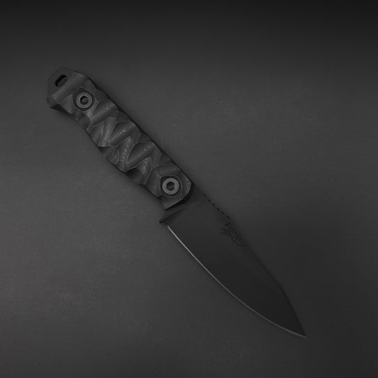 Half Face Blades Field Knife Jr Black Dunes Carbon, Armor Black Cerakote 1