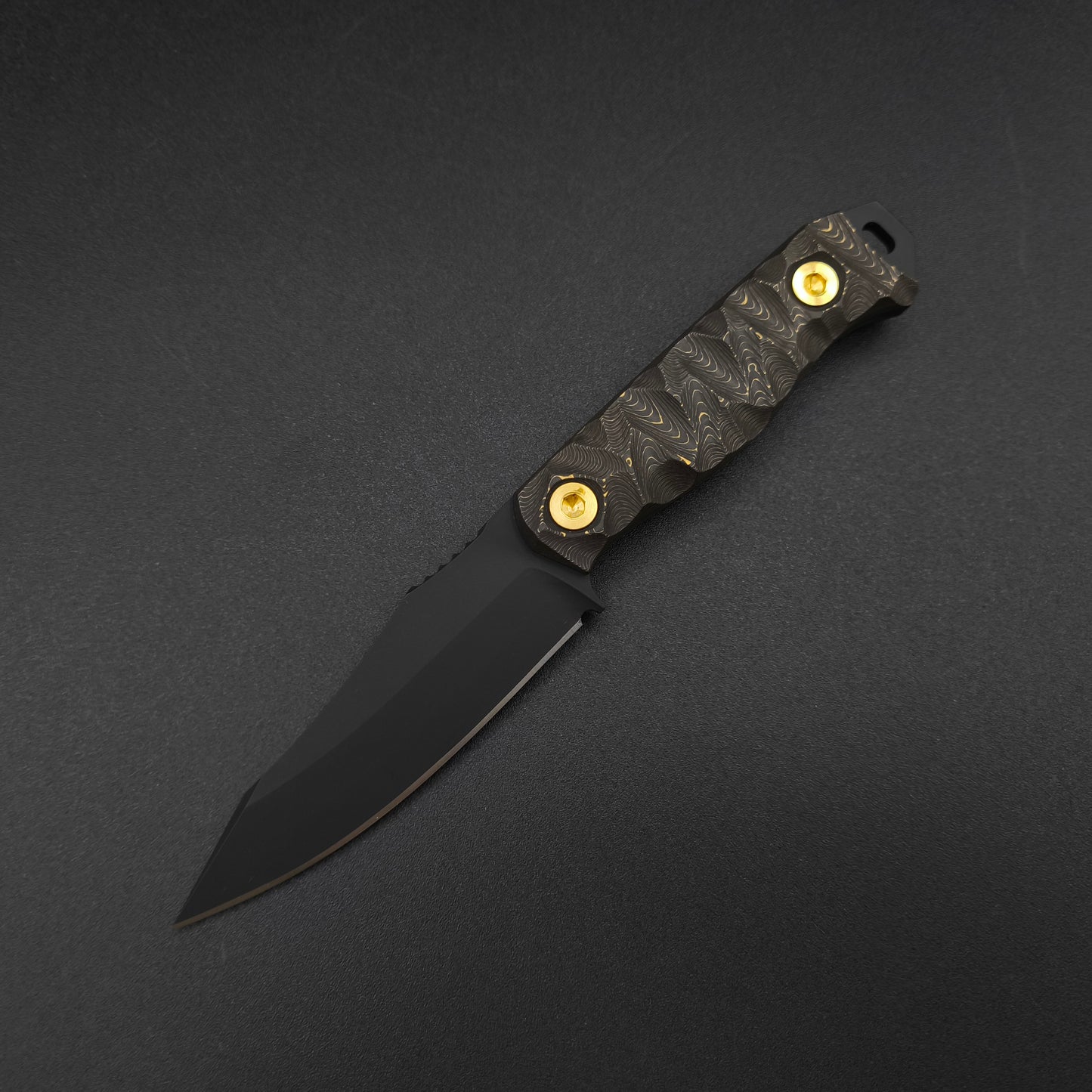 Half Face Blades Field Knife Jr Gold Camo FAT Carbon 2