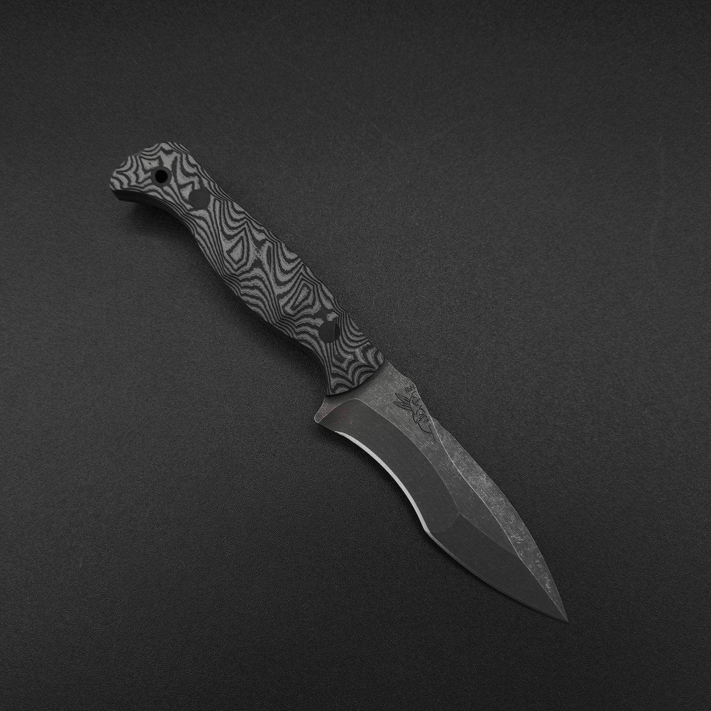 Half Face Blades Extremis MK1 Black and Charcoal layered G10 1