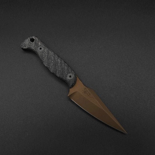 Half Face Blades Gulo Gulo Black Canvas Micarta, Midnight Bronze 1