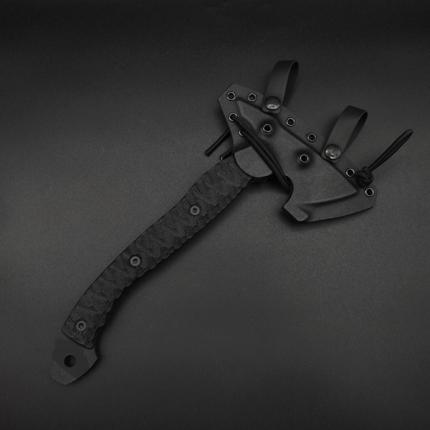 Half Face Blades Bleeding Heart Hawk Black Burlap Micarta, Urban Stone 4