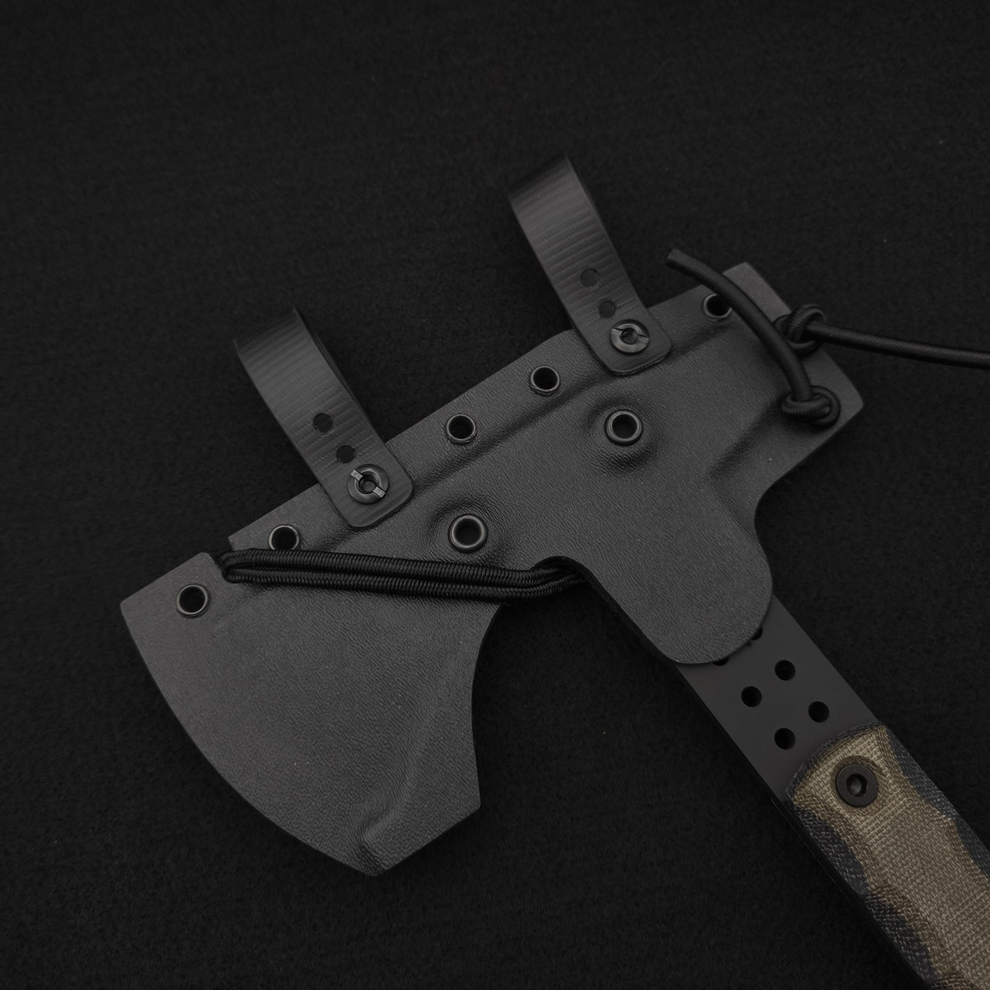 Half Face Blades Arrowhead Hawk, Black and OD Green Canvas Micarta 5