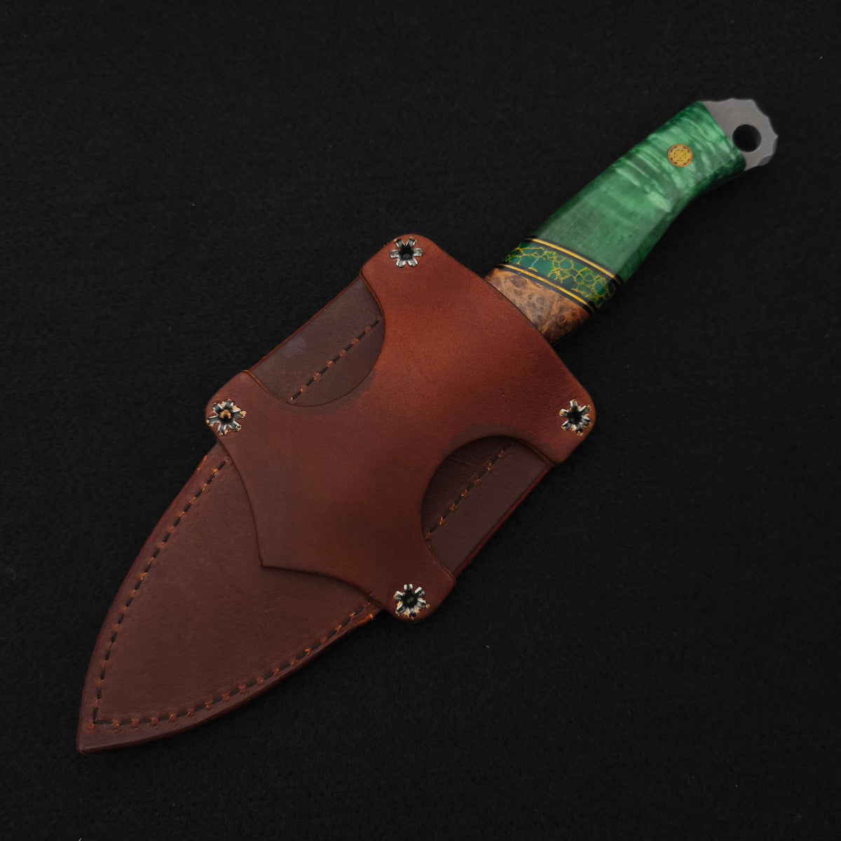 Half Face Blades Crow Jr Amboyna, Dyed Buckeye