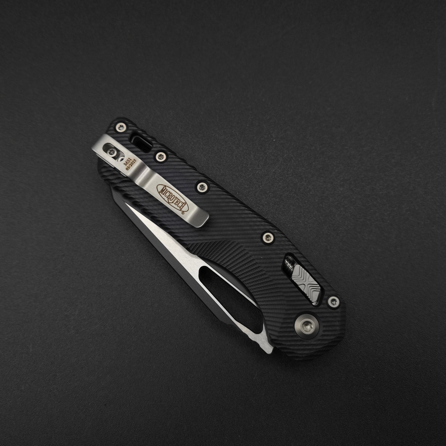 Microtech MSI S/E Ram-Lok fluted G10 Black Two-Tone 4