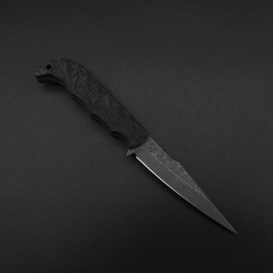 Half Face Blades Senator Black and Brown Burlap Micarta 1