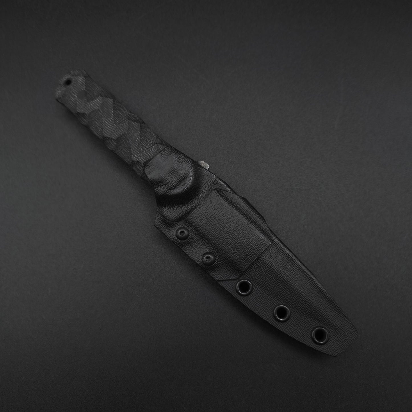 Half Face Blades Combat Dagger Black Canvas Micarta 3